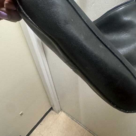 Vintage COACH black leather Legacy slim hobo shoulder bag adjustable H2S-9326 - Picture 4 of 9